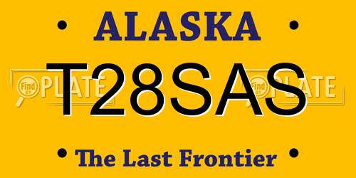 T28SAS Alaska License Plate