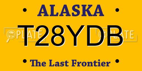 T28YDB Alaska License Plate