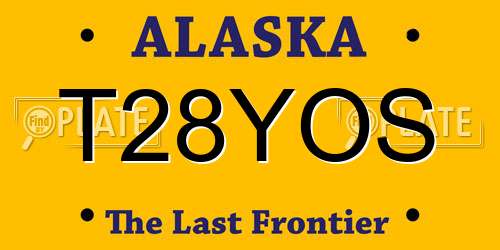 T28YOS Alaska License Plate