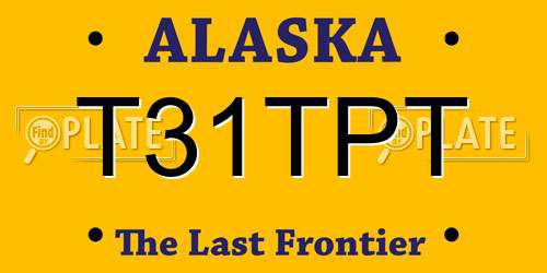 T31TPT Alaska License Plate