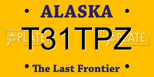T31TPZ Alaska License Plate