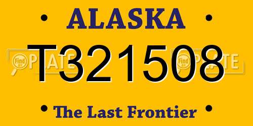 T321508 Alaska License Plate