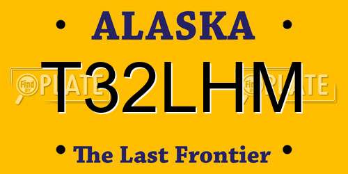 T32LHM Alaska License Plate