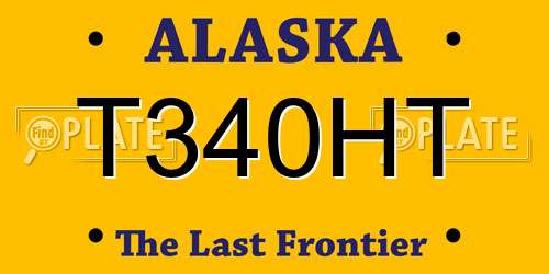 T340HT Alaska License Plate