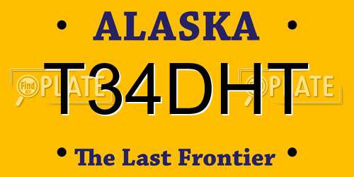 T34DHT Alaska License Plate