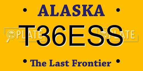T36ESS Alaska License Plate