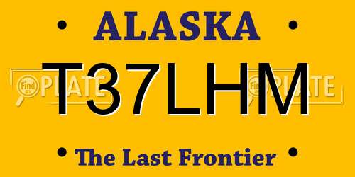 T37LHM Alaska License Plate