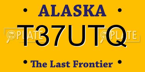 T37UTQ Alaska License Plate