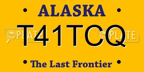 T41TCQ Alaska License Plate