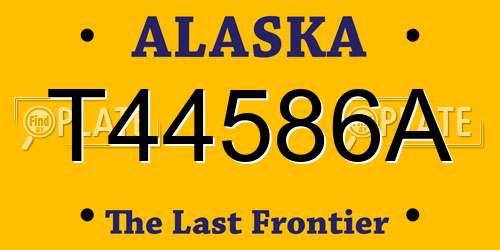 T44586A Alaska License Plate