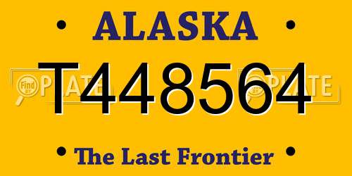 T448564 Alaska License Plate