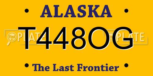 T448OG Alaska License Plate