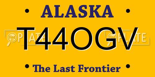 T44OGV Alaska License Plate