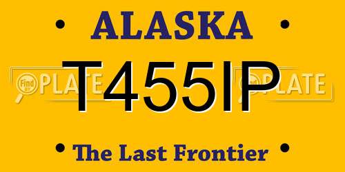 T455IP Alaska License Plate