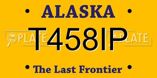 T458IP Alaska License Plate