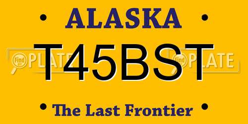 T45BST Alaska License Plate