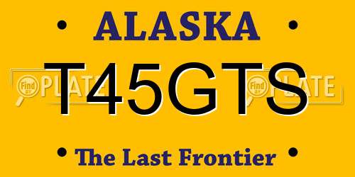T45GTS Alaska License Plate