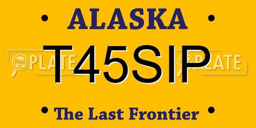 T45SIP Alaska License Plate