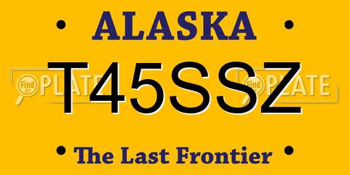 T45SSZ Alaska License Plate