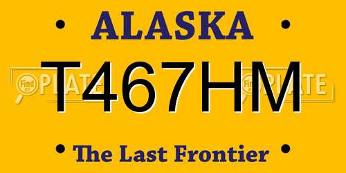 T467HM Alaska License Plate