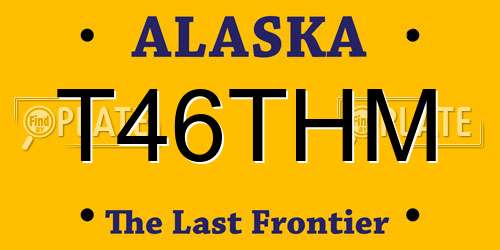 T46THM Alaska License Plate