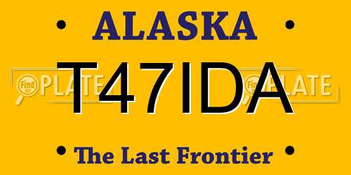 T47IDA Alaska License Plate