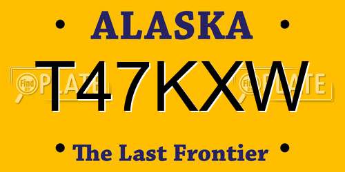 T47KXW Alaska License Plate