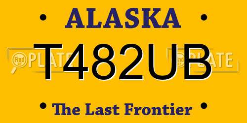 T482UB Alaska License Plate