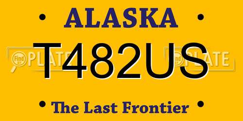 T482US Alaska License Plate