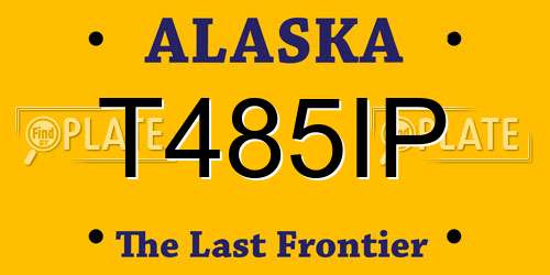 T485IP Alaska License Plate