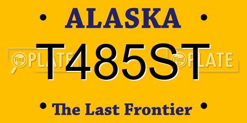 T485ST Alaska License Plate
