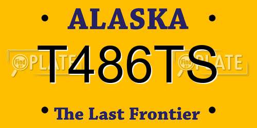 T486TS Alaska License Plate