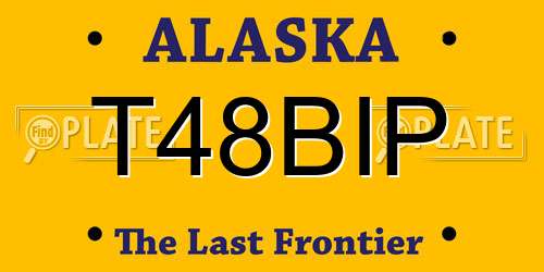 T48BIP Alaska License Plate
