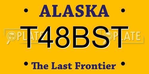 T48BST Alaska License Plate