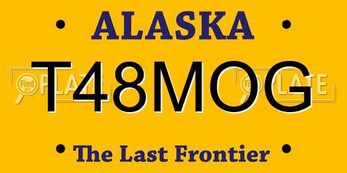T48MOG Alaska License Plate