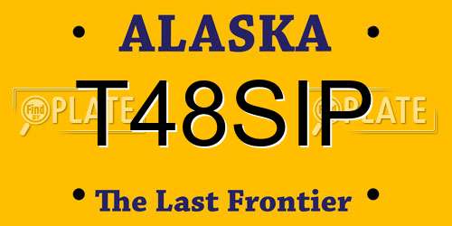 T48SIP Alaska License Plate
