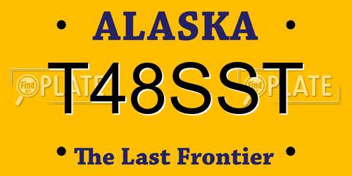 T48SST Alaska License Plate