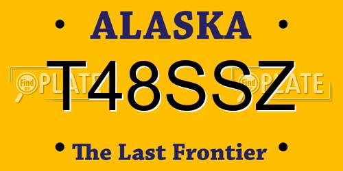 T48SSZ Alaska License Plate