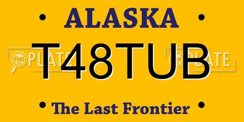T48TUB Alaska License Plate