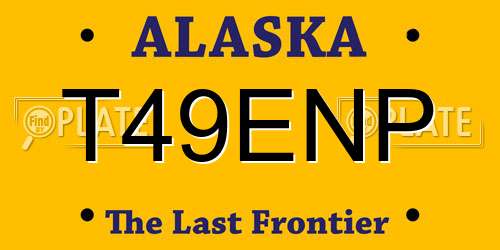 T49ENP Alaska License Plate