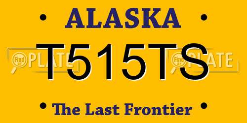 T515TS Alaska License Plate