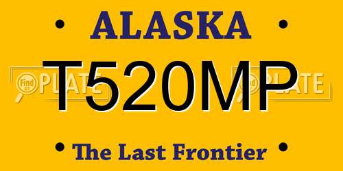 T520MP Alaska License Plate