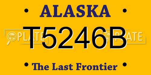 T5246B Alaska License Plate