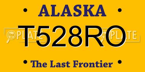 T528RO Alaska License Plate