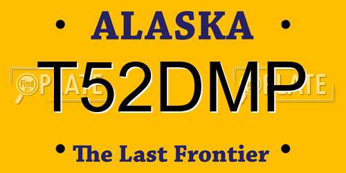 T52DMP Alaska License Plate