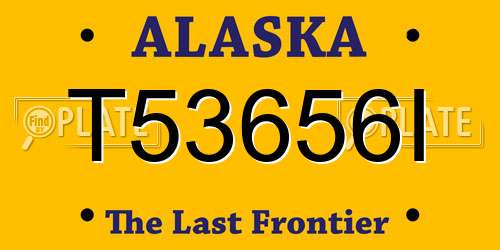 T53656I Alaska License Plate