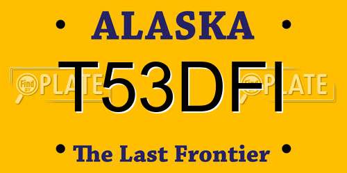 T53DFI Alaska License Plate