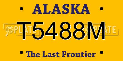 T5488M Alaska License Plate