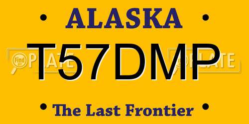 T57DMP Alaska License Plate
