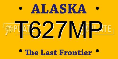 T627MP Alaska License Plate